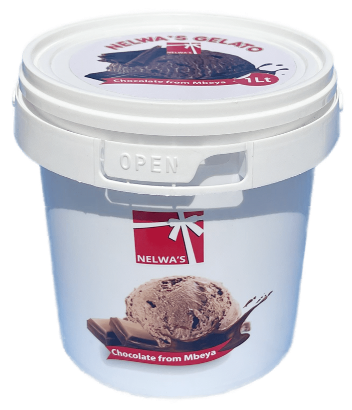 Nelwa's Chocolate ice cream 1L tub