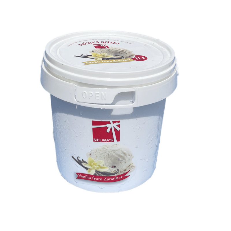 Nelwa's Vanilla ice cream 1L tub